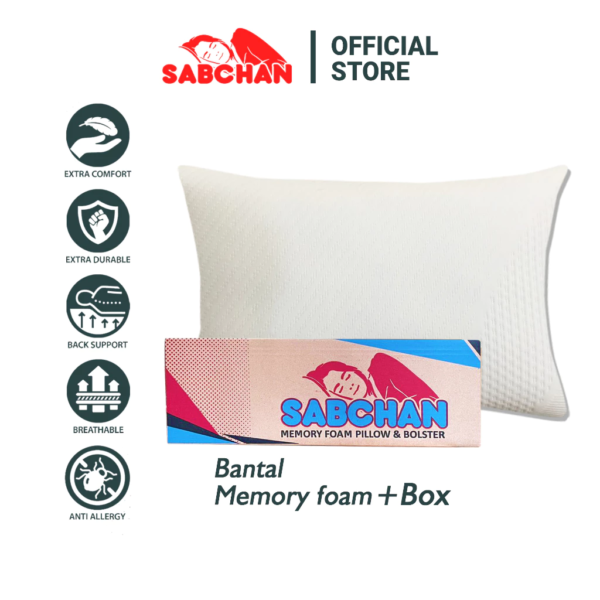 bantal memory foam dengan box