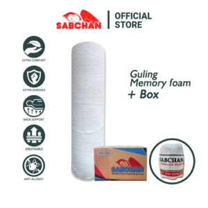 guling memory foam dengan box sabchan